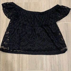 Kendall & Kylie black off the shoulder top